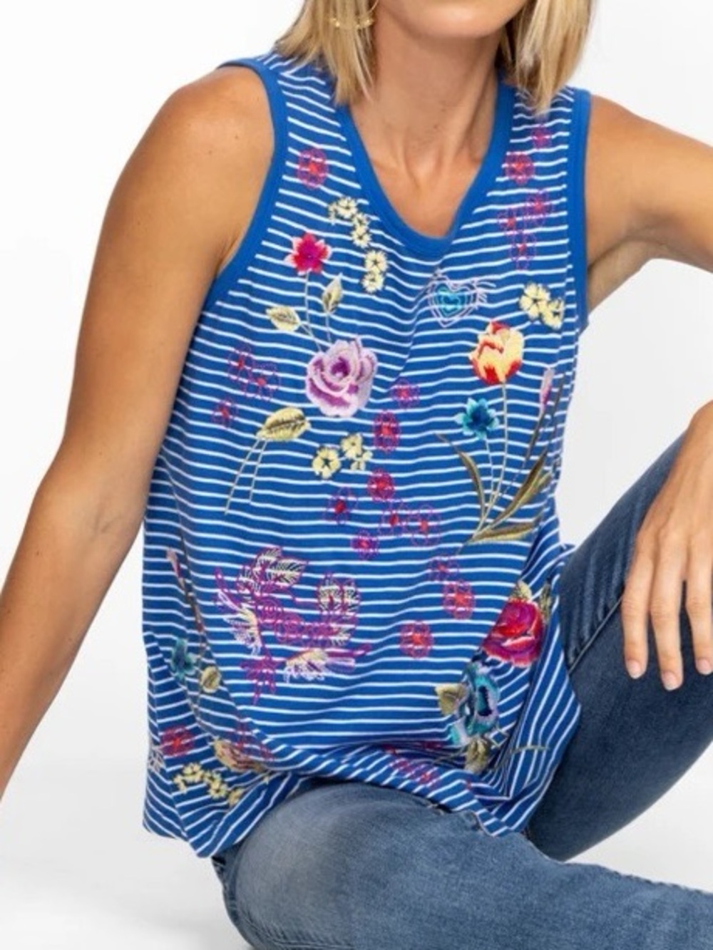 Johnny Was Jessi Striped Tank